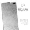 DesignSkinz White Scratched Marble | Protective Vinyl Decal Wrap Skin Cover Compatible with The Samsung Galaxy S10e (Full-Body, Screen Trim & Back Glass Skin) view 2