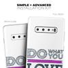 DesignSkinz Do What You Love What You Do Pink V2 | Protective Vinyl Decal Wrap Skin Cover Compatible with The Samsung Galaxy Note 10 (Full-Body, Screen Trim & Back Glass Skin) view 4