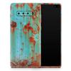 DesignSkinz Teal Painted Rustic Metal | Protective Vinyl Decal Wrap Skin Cover Compatible with The Samsung Galaxy S9 Plus (Full-Body, Screen Trim & Back Glass Skin) view 1