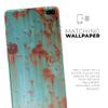 DesignSkinz Teal Painted Rustic Metal | Protective Vinyl Decal Wrap Skin Cover Compatible with The Samsung Galaxy S9 Plus (Full-Body, Screen Trim & Back Glass Skin) view 2