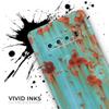 DesignSkinz Teal Painted Rustic Metal | Protective Vinyl Decal Wrap Skin Cover Compatible with The Samsung Galaxy S9 Plus (Full-Body, Screen Trim & Back Glass Skin) view 3