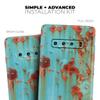 DesignSkinz Teal Painted Rustic Metal | Protective Vinyl Decal Wrap Skin Cover Compatible with The Samsung Galaxy S9 Plus (Full-Body, Screen Trim & Back Glass Skin) view 4