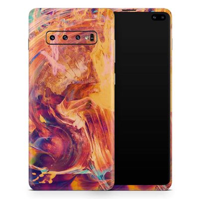 DesignSkinz Liquid Abstract Paint Remix V70 | Protective Vinyl Decal Wrap Skin Cover Compatible with The Samsung Galaxy S9 (Full-Body, Screen Trim & Back Glass Skin)
