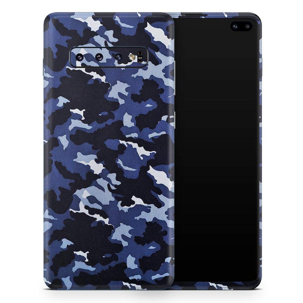 DesignSkinz Blue Vector Camo | Protective Vinyl Decal Wrap Skin Cover Compatible with The Samsung Galaxy Note 8 (Full-Body, Screen Trim & Back Glass Skin)