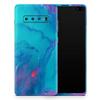 DesignSkinz Marbleized Ocean Blue | Protective Vinyl Decal Wrap Skin Cover Compatible with The Samsung Galaxy S9 Plus (Full-Body, Screen Trim & Back Glass Skin) view 1