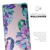 DesignSkinz Watercolor Cactus Succulent Bloom V15 | Protective Vinyl Decal Wrap Skin Cover Compatible with The Samsung Galaxy S9 (Full-Body, Screen Trim & Back Glass Skin) view 2
