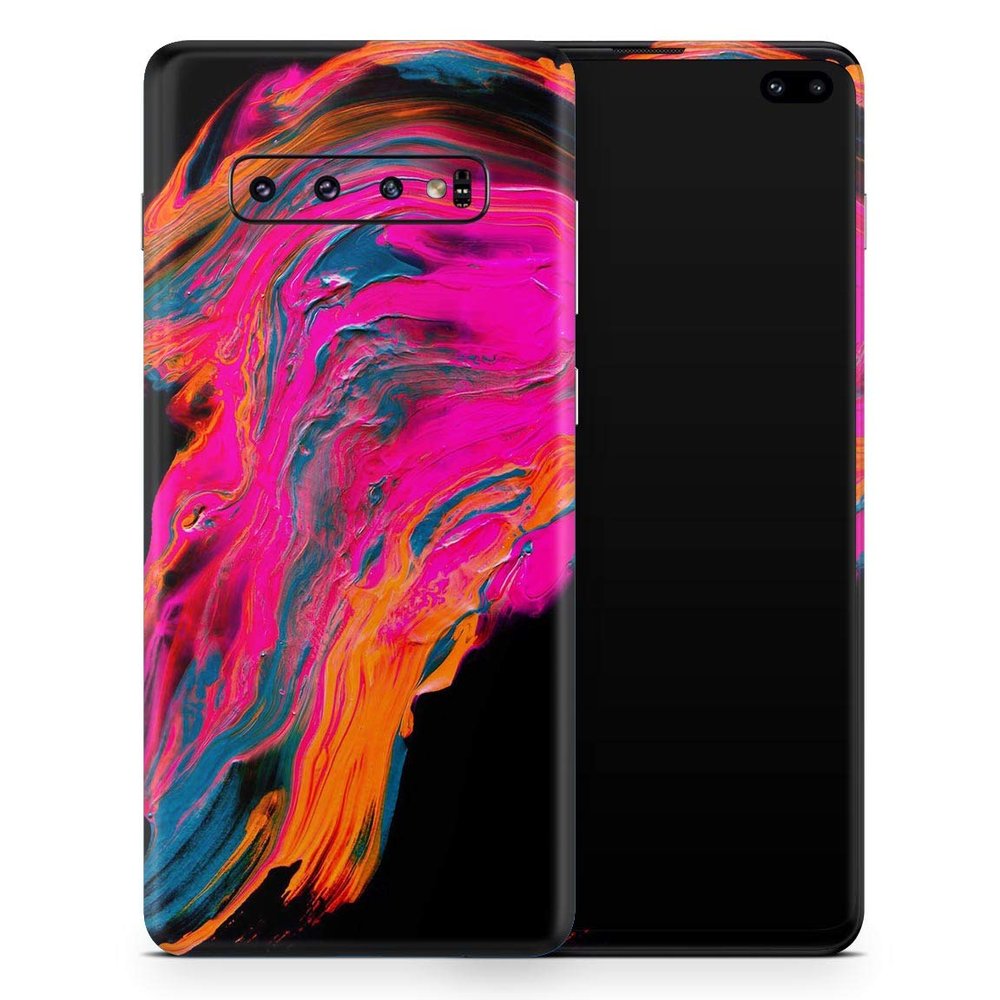DesignSkinz Liquid Abstract Paint V73 | Protective Vinyl Decal Wrap Skin Cover Compatible with The Samsung Galaxy S10e (Full-Body, Screen Trim & Back Glass Skin)