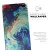 DesignSkinz Liquid Abstract Paint Remix V93 | Protective Vinyl Decal Wrap Skin Cover Compatible with The Samsung Galaxy S9 (Full-Body, Screen Trim & Back Glass Skin) view 2