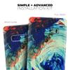 DesignSkinz Liquid Abstract Paint Remix V93 | Protective Vinyl Decal Wrap Skin Cover Compatible with The Samsung Galaxy S9 (Full-Body, Screen Trim & Back Glass Skin) view 4