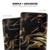 DesignSkinz Black & Gold Marble Swirl V7 | Protective Vinyl Decal Wrap Skin Cover Compatible with The Samsung Galaxy S10 Plus (Full-Body, Screen Trim & Back Glass Skin) view 4