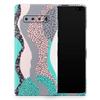 DesignSkinz Retro Summer Mint and Coral | Protective Vinyl Decal Wrap Skin Cover Compatible with The Samsung Galaxy S10 (Full-Body, Screen Trim & Back Glass Skin) view 1