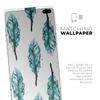 DesignSkinz Splattered Teal Watercolor Feathers | Protective Vinyl Decal Wrap Skin Cover Compatible with The Samsung Galaxy Note 10 Plus (Full-Body, Screen Trim & Back Glass Skin) view 2