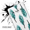 DesignSkinz Splattered Teal Watercolor Feathers | Protective Vinyl Decal Wrap Skin Cover Compatible with The Samsung Galaxy Note 10 Plus (Full-Body, Screen Trim & Back Glass Skin) view 3