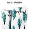 DesignSkinz Splattered Teal Watercolor Feathers | Protective Vinyl Decal Wrap Skin Cover Compatible with The Samsung Galaxy Note 10 Plus (Full-Body, Screen Trim & Back Glass Skin) view 4