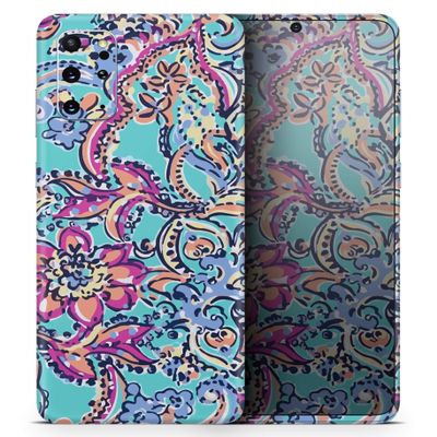 DesignSkinz Bright Watercolor Floral | Protective Vinyl Decal Wrap Skin Cover Compatible with The Samsung Galaxy Note 8 (Full-Body, Screen Trim & Back Glass Skin)