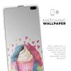 DesignSkinz Love, Cupcakes, and Watercolor | Protective Vinyl Decal Wrap Skin Cover Compatible with The Samsung Galaxy Note 8 (Full-Body, Screen Trim & Back Glass Skin) view 2