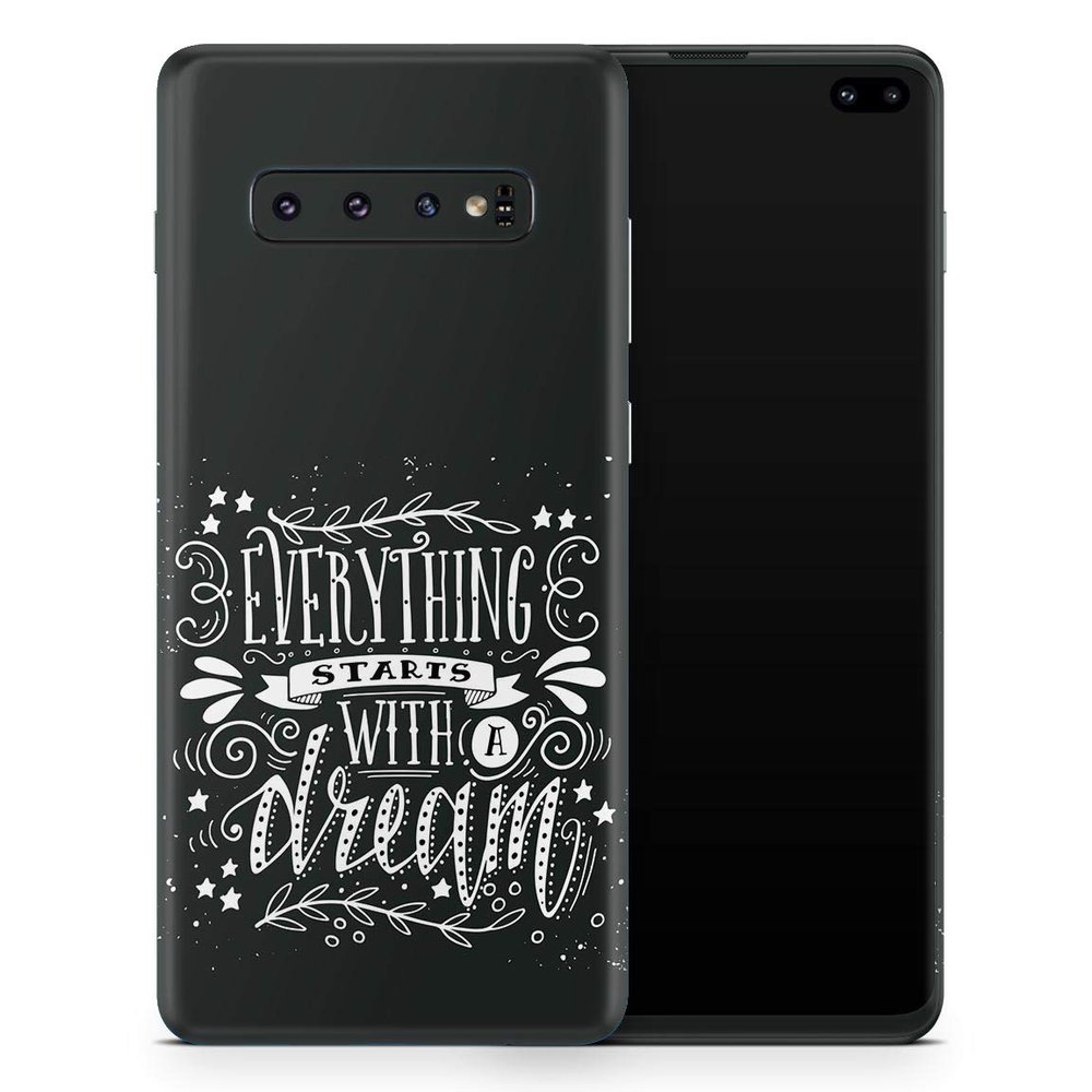 DesignSkinz Everything Starts with a Dream | Protective Vinyl Decal Wrap Skin Cover Compatible with The Samsung Galaxy S20 Ultra (Full-Body, Screen Trim & Back Glass Skin)