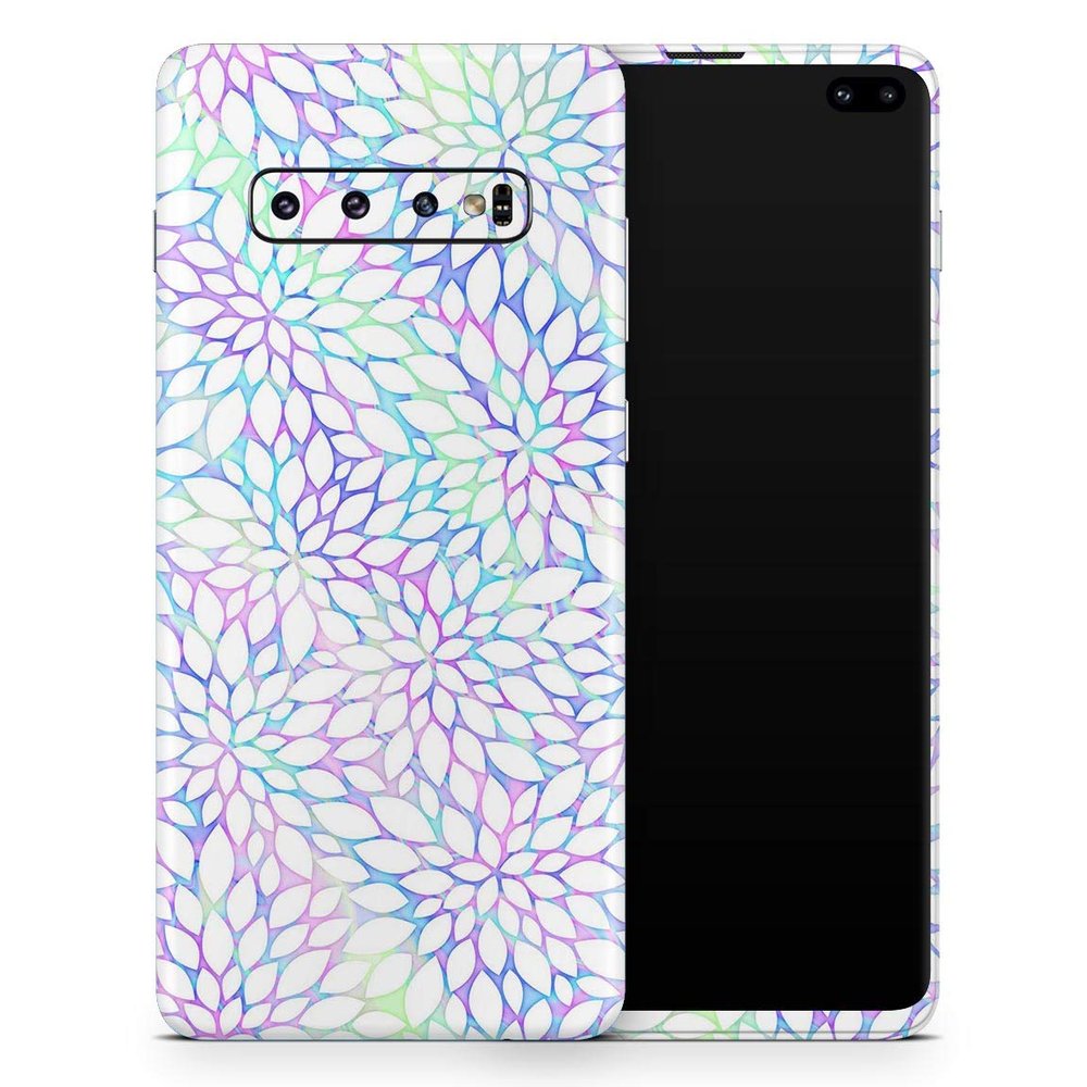 DesignSkinz Iridescent Dahlia v2 | Protective Vinyl Decal Wrap Skin Cover Compatible with The Samsung Galaxy Note 10 (Full-Body, Screen Trim & Back Glass Skin)