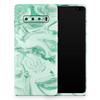 DesignSkinz Mint Marble & Digital Gold Foil V6 | Protective Vinyl Decal Wrap Skin Cover Compatible with The Samsung Galaxy S20 Ultra (Full-Body, Screen Trim & Back Glass Skin) view 1