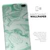DesignSkinz Mint Marble & Digital Gold Foil V6 | Protective Vinyl Decal Wrap Skin Cover Compatible with The Samsung Galaxy S20 Ultra (Full-Body, Screen Trim & Back Glass Skin) view 2