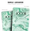 DesignSkinz Mint Marble & Digital Gold Foil V6 | Protective Vinyl Decal Wrap Skin Cover Compatible with The Samsung Galaxy S20 Ultra (Full-Body, Screen Trim & Back Glass Skin) view 4