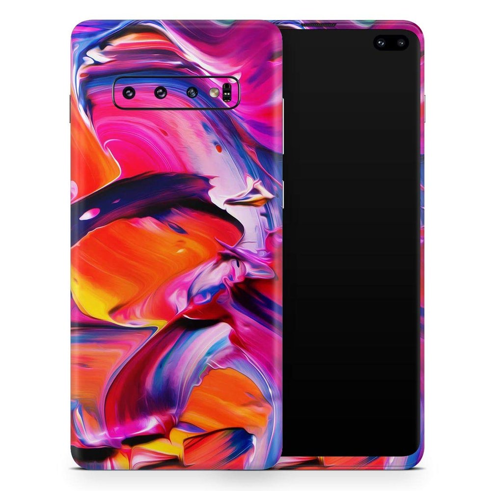 DesignSkinz Blurred Abstract Flow V9 | Protective Vinyl Decal Wrap Skin Cover Compatible with The Samsung Galaxy S9 (Full-Body, Screen Trim & Back Glass Skin)