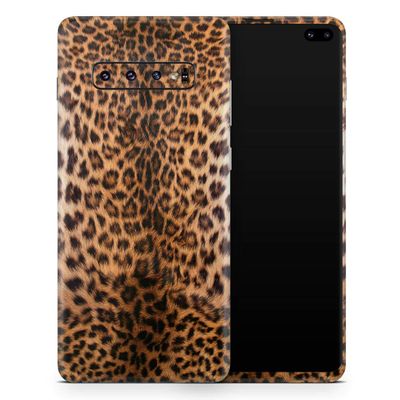 DesignSkinz Mirrored Leopard Hide | Protective Vinyl Decal Wrap Skin Cover Compatible with The Samsung Galaxy Note 10 Plus (Full-Body, Screen Trim & Back Glass Skin)