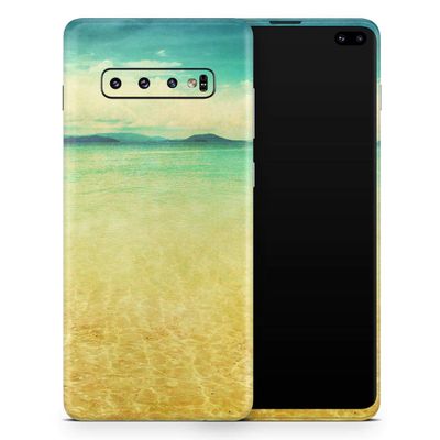 DesignSkinz Vintage Vibrant Beach Scene | Protective Vinyl Decal Wrap Skin Cover Compatible with The Samsung Galaxy S20 Ultra (Full-Body, Screen Trim & Back Glass Skin)