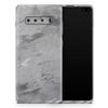 DesignSkinz Dark Silver Marble Swirl V9 | Protective Vinyl Decal Wrap Skin Cover Compatible with The Samsung Galaxy S10 Plus (Full-Body, Screen Trim & Back Glass Skin) view 1