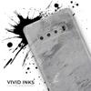 DesignSkinz Dark Silver Marble Swirl V9 | Protective Vinyl Decal Wrap Skin Cover Compatible with The Samsung Galaxy S10 Plus (Full-Body, Screen Trim & Back Glass Skin) view 3