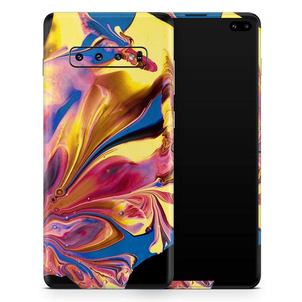 DesignSkinz Liquid Abstract Paint V11 | Protective Vinyl Decal Wrap Skin Cover Compatible with The Samsung Galaxy Note 10 (Full-Body, Screen Trim & Back Glass Skin)