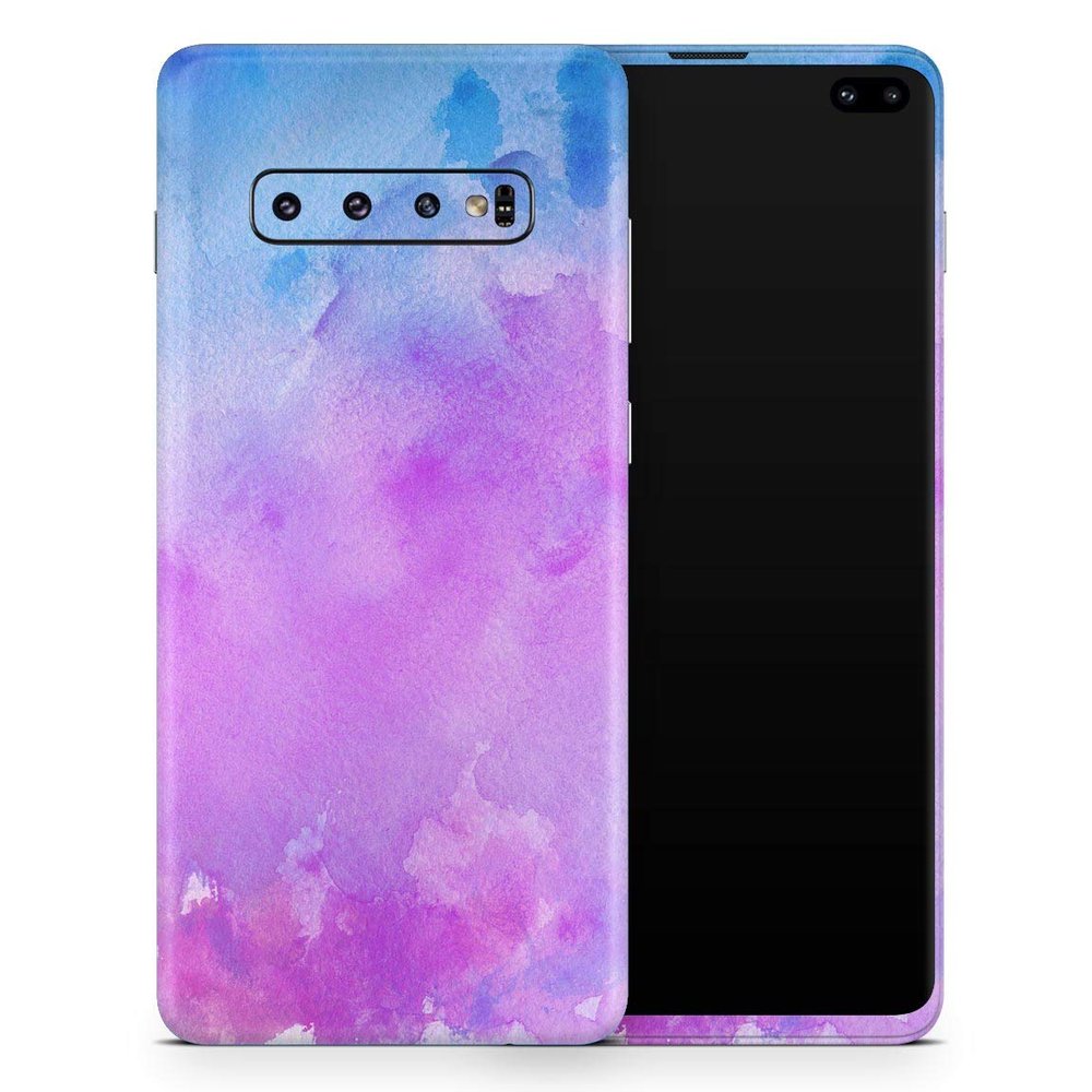 DesignSkinz Washed 4322 Absorbed Watercolor Texture | Protective Vinyl Decal Wrap Skin Cover Compatible with The Samsung Galaxy S9 Plus (Full-Body, Screen Trim & Back Glass Skin)