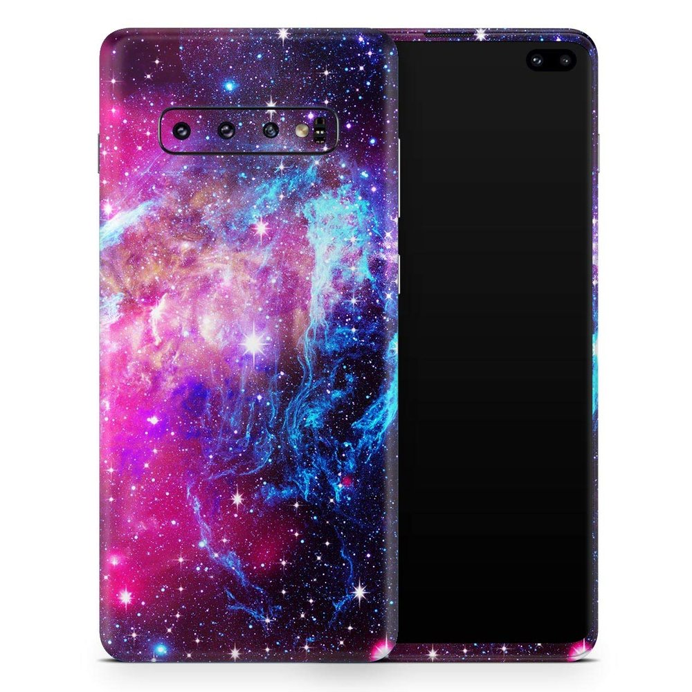 DesignSkinz Bright Trippy Space | Protective Vinyl Decal Wrap Skin Cover Compatible with The Samsung Galaxy S9 Plus (Full-Body, Screen Trim & Back Glass Skin)