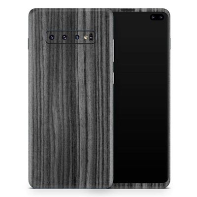 DesignSkinz Dark Ebony Woodgrain | Protective Vinyl Decal Wrap Skin Cover Compatible with The Samsung Galaxy S20 Ultra (Full-Body, Screen Trim & Back Glass Skin)