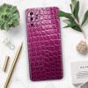 DesignSkinz Bright Magenta Aligator Skin | Protective Vinyl Decal Wrap Skin Cover Compatible with The Samsung Galaxy Note 10 (Full-Body, Screen Trim & Back Glass Skin) view 4