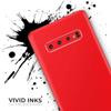 DesignSkinz Solid Red | Protective Vinyl Decal Wrap Skin Cover Compatible with The Samsung Galaxy S10 Plus (Full-Body, Screen Trim & Back Glass Skin) view 3