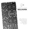 DesignSkinz Black and White Lace Pattern V108 | Protective Vinyl Decal Wrap Skin Cover Compatible with The Samsung Galaxy S9 Plus (Full-Body, Screen Trim & Back Glass Skin) view 2