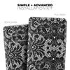 DesignSkinz Black and White Lace Pattern V108 | Protective Vinyl Decal Wrap Skin Cover Compatible with The Samsung Galaxy S9 Plus (Full-Body, Screen Trim & Back Glass Skin) view 4