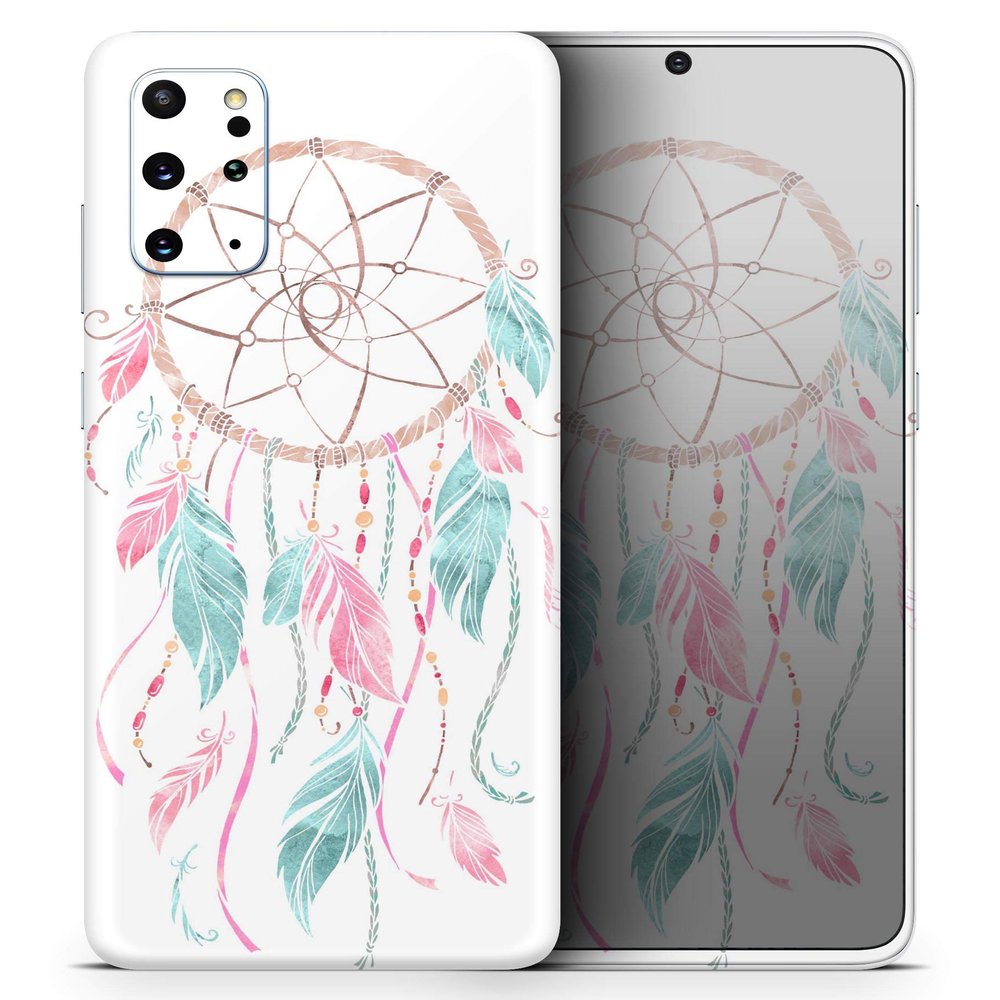 DesignSkinz Watercolor Dreamcatchers v2 | Protective Vinyl Decal Wrap Skin Cover Compatible with The Samsung Galaxy S9 (Full-Body, Screen Trim & Back Glass Skin)
