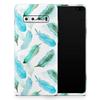 DesignSkinz Feathery Watercolor | Protective Vinyl Decal Wrap Skin Cover Compatible with The Samsung Galaxy S9 (Full-Body, Screen Trim & Back Glass Skin)