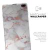 DesignSkinz Rose Pink Marble & Digital Gold Frosted Foil V9 | Protective Vinyl Decal Wrap Skin Cover Compatible with The Samsung Galaxy Z Flip (Full-Body, Screen Trim & Back Glass Skin) view 2