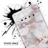 DesignSkinz Rose Pink Marble & Digital Gold Frosted Foil V9 | Protective Vinyl Decal Wrap Skin Cover Compatible with The Samsung Galaxy Z Flip (Full-Body, Screen Trim & Back Glass Skin) view 3