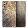 DesignSkinz Gold and Black Unfocused Glimmering Rainfall | Protective Vinyl Decal Wrap Skin Cover Compatible with The Samsung Galaxy S9 Plus (Full-Body, Screen Trim & Back Glass Skin) view 1