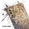 DesignSkinz Gold and Black Unfocused Glimmering Rainfall | Protective Vinyl Decal Wrap Skin Cover Compatible with The Samsung Galaxy S9 Plus (Full-Body, Screen Trim & Back Glass Skin) view 3