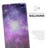 DesignSkinz Violet Glowing Nebula | Protective Vinyl Decal Wrap Skin Cover Compatible with The Samsung Galaxy S9 (Full-Body, Screen Trim & Back Glass Skin) view 2
