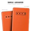 DesignSkinz Solid Burnt Orange | Protective Vinyl Decal Wrap Skin Cover Compatible with The Samsung Galaxy S9 Plus (Full-Body, Screen Trim & Back Glass Skin) view 4