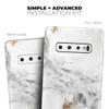 DesignSkinz Marble & Digital Gold Foil V8 | Protective Vinyl Decal Wrap Skin Cover Compatible with The Samsung Galaxy S20 Ultra (Full-Body, Screen Trim & Back Glass Skin) view 4