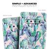 DesignSkinz Watercolor Cactus Succulent Bloom V9 | Protective Vinyl Decal Wrap Skin Cover Compatible with The Samsung Galaxy Note 10 Plus (Full-Body, Screen Trim & Back Glass Skin) view 4
