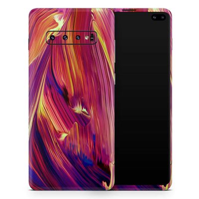 DesignSkinz Blurred Abstract Flow V17 | Protective Vinyl Decal Wrap Skin Cover Compatible with The Samsung Galaxy S9 Plus (Full-Body, Screen Trim & Back Glass Skin)