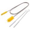 67" Flexible Drain Brush Set, Double Ended Long Hose Pipe Cleaner with 2 Pcs 8.2" Straw Cleaning Brushes, Nylon Tube Cleaner Tool for Refrigerator Defrost, Aquarium Filter, Sink Drain view 1